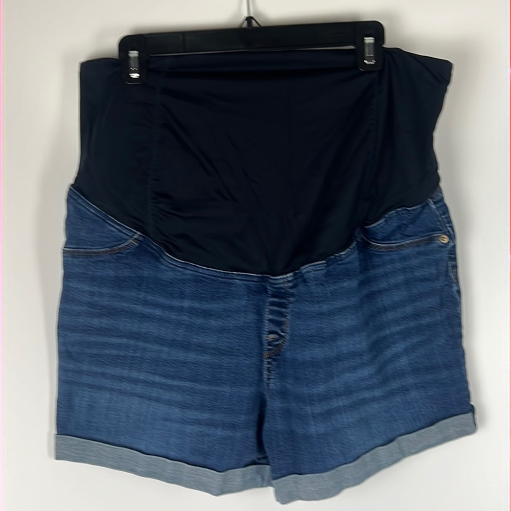 Isabel Maternity MIDI Jean Shorts with Belly Band Sz: 16/33